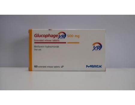 Glucophage XR 500 mg. 60 capsules